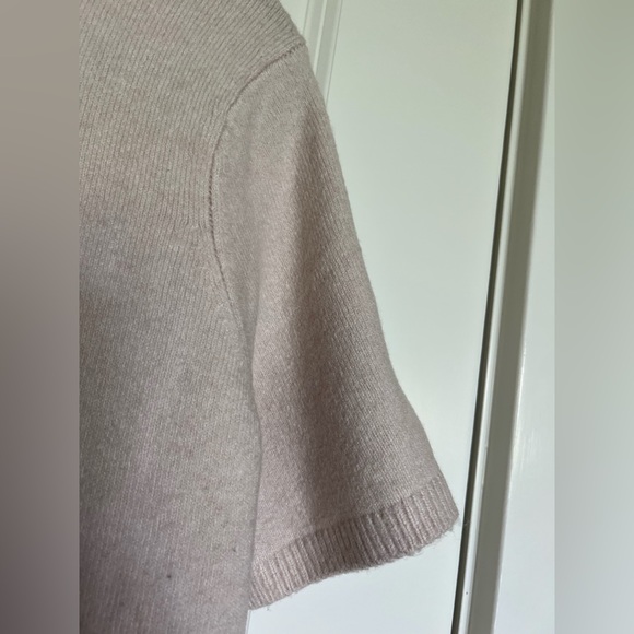 LOFT Sweater Short Sleeve in Palest Pink SZ M - Picture 4 of 7